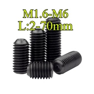 ((Concave End) Tightening Screw Hexagon Socket Screw Grade 12.9 Headless Stop Screw Machine Mikimi M