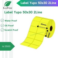 ECOPRINT LABEL STICKER YUPO 50X30-2LINE LABEL BARCODE YUPO 50X30 MM 2 LINE CONTENTS 2500 PCS