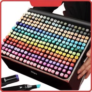 60/80/100/120/168/204/262 Colors Alcohol Marker Pen Set (Brush tip+Broad tip) alcohol markers