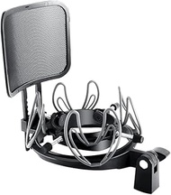 SUUNTOK Microphone Shock Mount with Pop Filter-Mic Size at 21-62mm for AT2020 MXL 990 770 Bluebird S