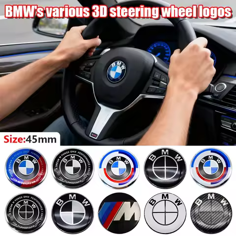 3D ABS Steering Wheel M Emblem Badge Cover For BMW E46 G80 F48 E84 G01 F30 G11 X1 X3 X5 X6 G07 Auto 