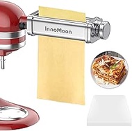 Pasta Roller Attachment for KitchenAid Stand Mixers, Stainless Steel Pasta Sheet Maker Accessory plus Dough Scraper as Gift