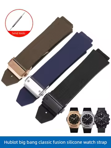 Suitable for Hublot Big Bang Classic Fusion Soul BIG BANG Convex Silicone Watch Strap Men