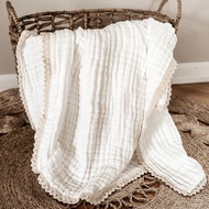 ผ้าห่มผ้ามัสลินสำหรับทารกแรกเกิดผ้าห่มเตียงผ้าห่มสองชั้นผ้าฝ้ายฤดูร้อน