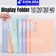 Clear Holder A4 10/20/30/40 Pockets Pastel Colour Soft Colour Display Book Clear Folder Cataloge Fil