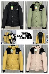 The North Face 新款1990刺繡字母logo拼接連帽羽絨棉服 (男女同款)