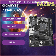 QAZWS เมนบอร์ด V2 AMD Ryzen 5 5500กิกะไบต์ A520M K A520 Micro-ATX ใหม่5100(OC) MHz M.2 PCIe 3.0 2xDD