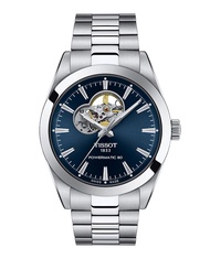 Tissot Gentleman Powermatic 80 Open Heart ทิสโซต์ เจนเทิลแมน สีน้ำเงิน เทา T1274071104101 นาฬิกาผู้ชาย