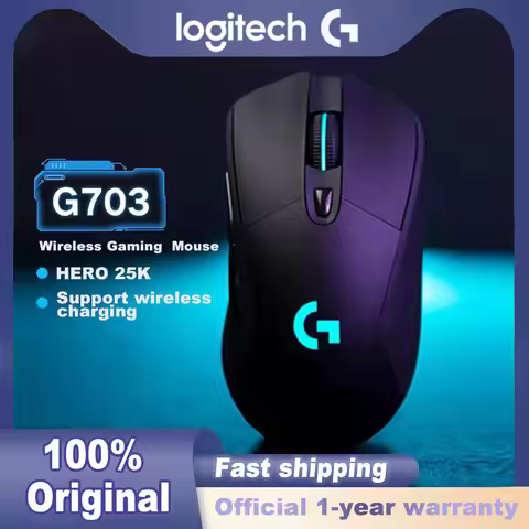 Logitech G703 HERO Sensor Wireless Gaming Mouse With 25600DPI Lightspeed Mice POWERPLAY Compatible f