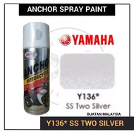 YAMAHA ANCHOR SPRAY PAINT Y136 Y136* SS TWO SILVER Y125Z SS2 LC135 400ML Bike Motorcyle Motor Cat Se