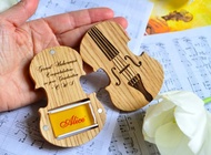 小提琴型松香盒，個人化大提琴琴弦松香盒