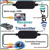 2022 New HD 2.4G 2370 Hertz Wireless Video Transmitter and Receiver for Car DVD Monitor WIFI Reverse Rear Backup View Camera Car Rear View Camera Car Parking Backup Camera