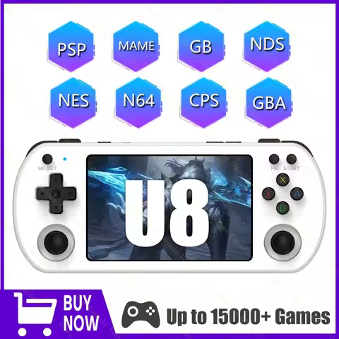 U8 Retro Handheld Video Game Consol 128GB Linux System 4.0 IPS Screen 15000 Game Portable Pocket Vid