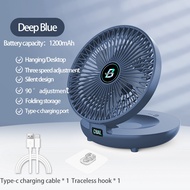 【 Local shipment 】USAMS Portable Household dual-use kitchen fan/Wall-mounted USB charging silent small fan 小風扇 便携风扇