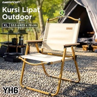 TENDA YH6 XL CREAM FOLDING CHAIR GLAMPING CHAIR PORTABLE CHAIR DOME TENT
