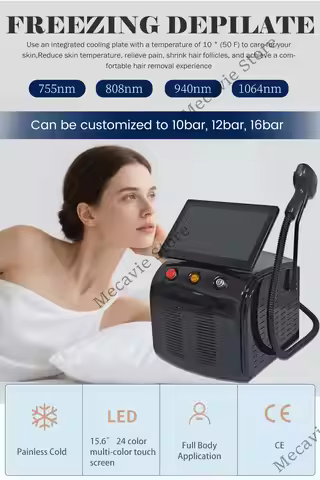 Mecavie 4000W 808 Diode Laser Hair Removal Machine 755/808/940/1064nm 4 Wavelengths Ice Cooling Perm