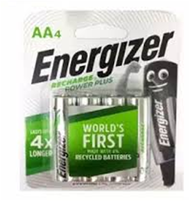 ENERGIZER RECHARGE® POWERPLUS 4S AA 2000mAH BATTERIES (100% GENUINE)