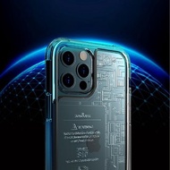 LINKASEAIR 防摔抗菌蝕刻玻璃殼 iPhone12 Pro Max 6.7吋 電路板