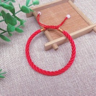 MERAH Nice and simple red knitted rope bracelet for men and women ab945