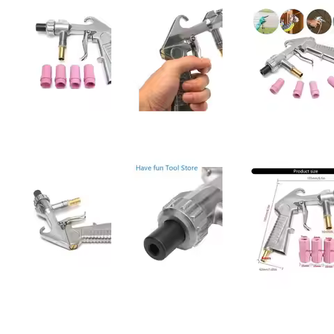 193B Sandblasting Guns for Sandblast Cabinet with 4Pcs Ceramic Nozzles Sandblasters Sand Blasters Gu