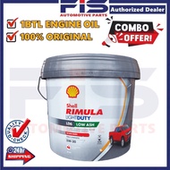 FIS Original Shell Engine Oil 5W30 Rimula LD6 Low ASH Diesel Engine 8Liter Light Truck Hilux 4WD Min