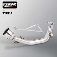 Motorcycle Exhaust Muffler Escape Connect Link Tube Middle Mid Pipe for Yamaha GY6 125 GY6 150 125cc