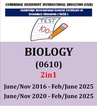 Igcse Biology (0610) Past papers Extended P246 ( 2in1 Versions ) 2020/2016- June 2025!