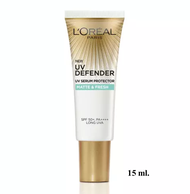 L'Oreal UV DEFENDER UV Serum Protector SPF50/PA++ Matte & Fresh 15ml. ลอรีอัล ยูวี ดีเฟนเดอร์ ซันสกร
