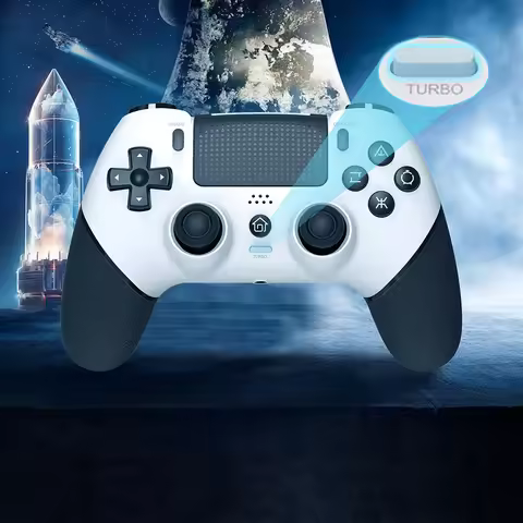 Wireless Controller Turbo Bluetooth-Compatible Gaming Controller Dual Vibration Hall Effect Joystick