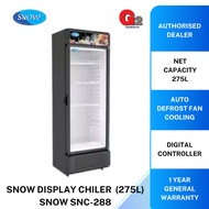 SNOW 1 DOOR DISPLAY CHILLER SNC-288 275L - SNOW WARRANTY MALAYSIA