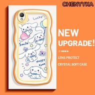 CHENYYKA Casing Ponsel untuk OPPO A37 A37F A76 A96 A36 A57 2016 A39 Casing bening berombak kualitas tinggi anjing Case hp Cinnamoroll penutup Cover