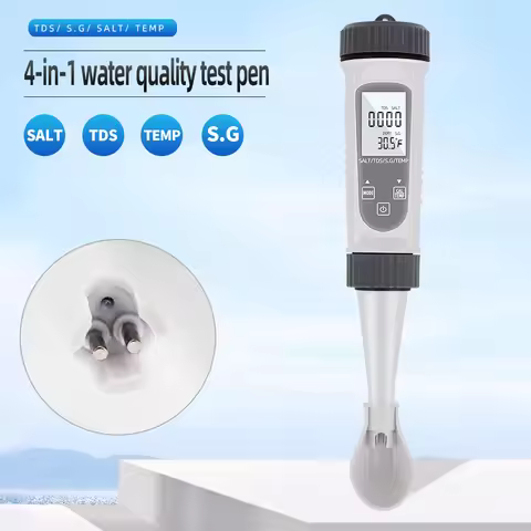 4 in1 Salinometer Digital TDS EC SALT S.G Temp Meter Salt Concentration Meter Sea Water Salinity Met