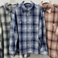 ใหม่ญี่ปุ่นยูนิโคล่24ฤดูใบไม้ร่วงใหม่249ผ้าคอตตอนสำหรับทั้งหญิงและชายเสื้อเชิ้ตลายสก๊อตแขนยาวเสื้อคล