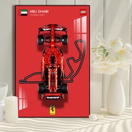 LEGO Wall Frame Ferrari F1Wall Display Frame Building Block Car Background Board Display Rack Hangin