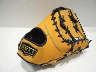 日本品牌 ZETT 552系列 硬式 棒壘球 一壘手手套 原皮黃(BPGT-55213)附贈手套袋 
