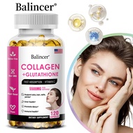 Balincer Glutathione Collagen Supplement, for Anti-Aging & Boost Glowing Skin，Whitening Skin,Antioxi