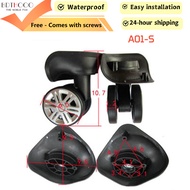 1Pair/2pcs A01-S Heavy Duty Replacement Luggage Wheels - Unidirectional Trolley Roller with Rubber S