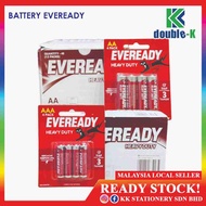 Eveready Heavy Duty AA (R6) & AAA (R03) Battery (4 pcs/pack) Carbon Zinc Batteries 1.5V 100% ORIGINA