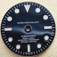 ​29MM Blue-green Luminous Glossy Watch Dial Replacement Single/No Calendar Modified Dial for 2836/28