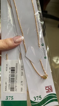 Kalung wanita dewasa hwt emas iris edition kadar 375