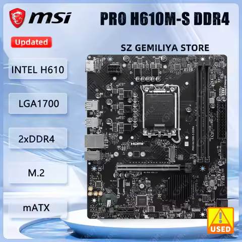 MSI PRO H610M-S DDR4 Motherboard 1700 Intel H610 DDR4 64GB Mirco-ATX support i9-14900 i5-14400 i5-13