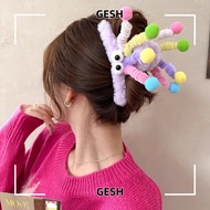 GESH Hair Claw, Plush Cartoon Hair Claw Clip, Furry Headwear Winter Valentine's Gift Hair Clip Women