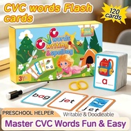 CVC Words Writable Spelling Flash Cards 120pcs
