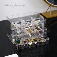 DB Desktop Storage Box Drawer Type Transparent Shelf Stationary Hair Decoration Box Can Be Stacked J