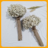 Bunga Edelweis Kering Set Kain Goni