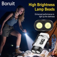 Boruit portable work light keychain light outdoor flashlight magnetic flashlight super bright multif