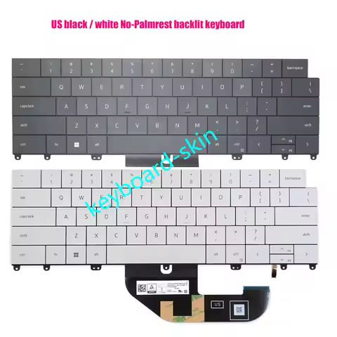 New US white /black backlit Keyboard For Dell XPS 13 9345 P189G,XPS 13 9320 9340 9350 P151G (2024-20