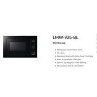 LIVINOX 25L Built-In Microwave LMW-925-BL, Grill & Convection Function