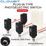 Cloweit 10cm Diffuse 5m Through Beam 2m Mirror Surface Detection Retro Reflect Photoelectric Proximi