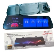 Dvr rearview mirror 3 way camera lanzar dashcam rearview mirror 3 way lanzar 9.66 inch support WIFI